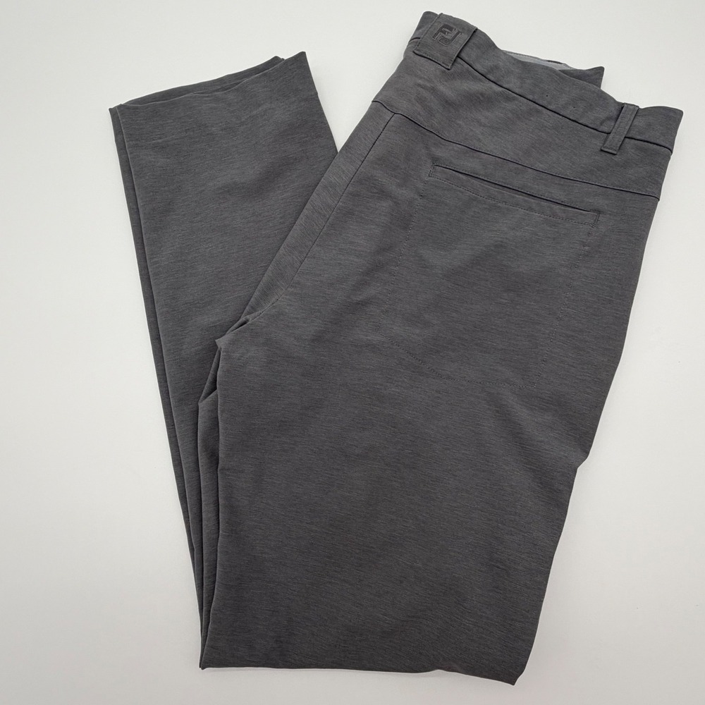 FootJoy Mens Performance Golf Pants Charcoal Gray Heather W35 L34 FJ Stretch
